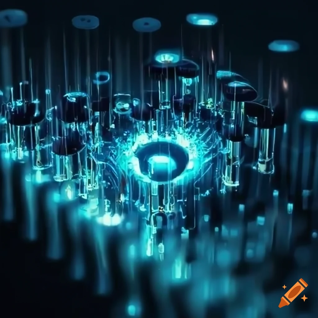 Streaming data controlled by a quantum computer on craiyon
