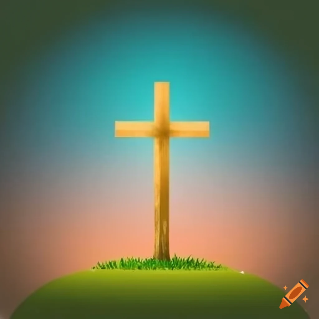 cross-standing-on-grass-with-trees-in-the-background-on-craiyon