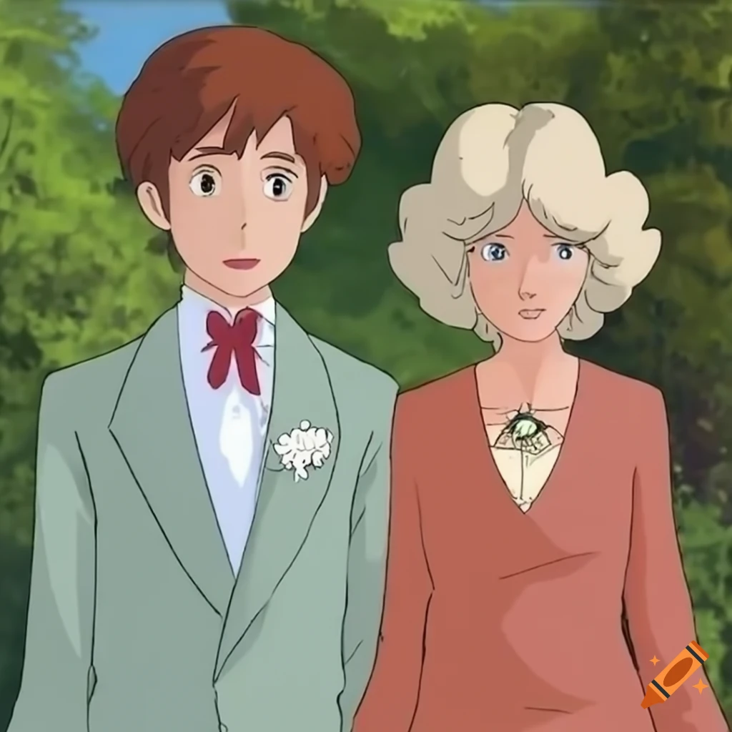 anime couple inspired by Studio Ghibli