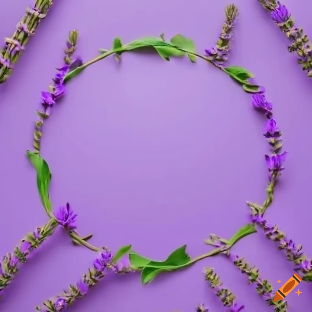 lavender-flowers-arranged-in-a-frame-on-a-white-background-on-craiyon