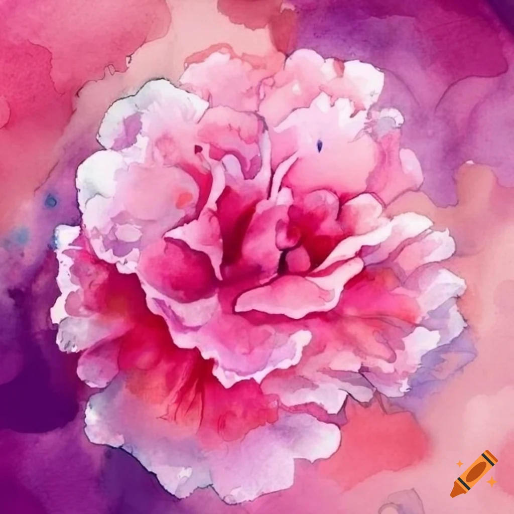 pink watercolor flowers