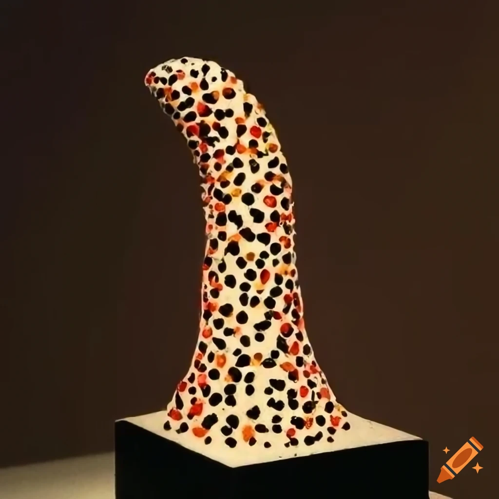 pointillism sculpture close up