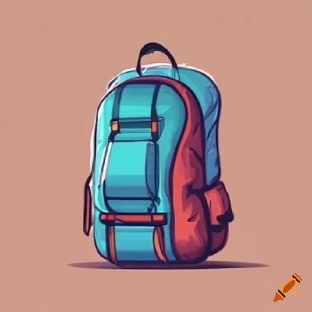 Side view of a backpack