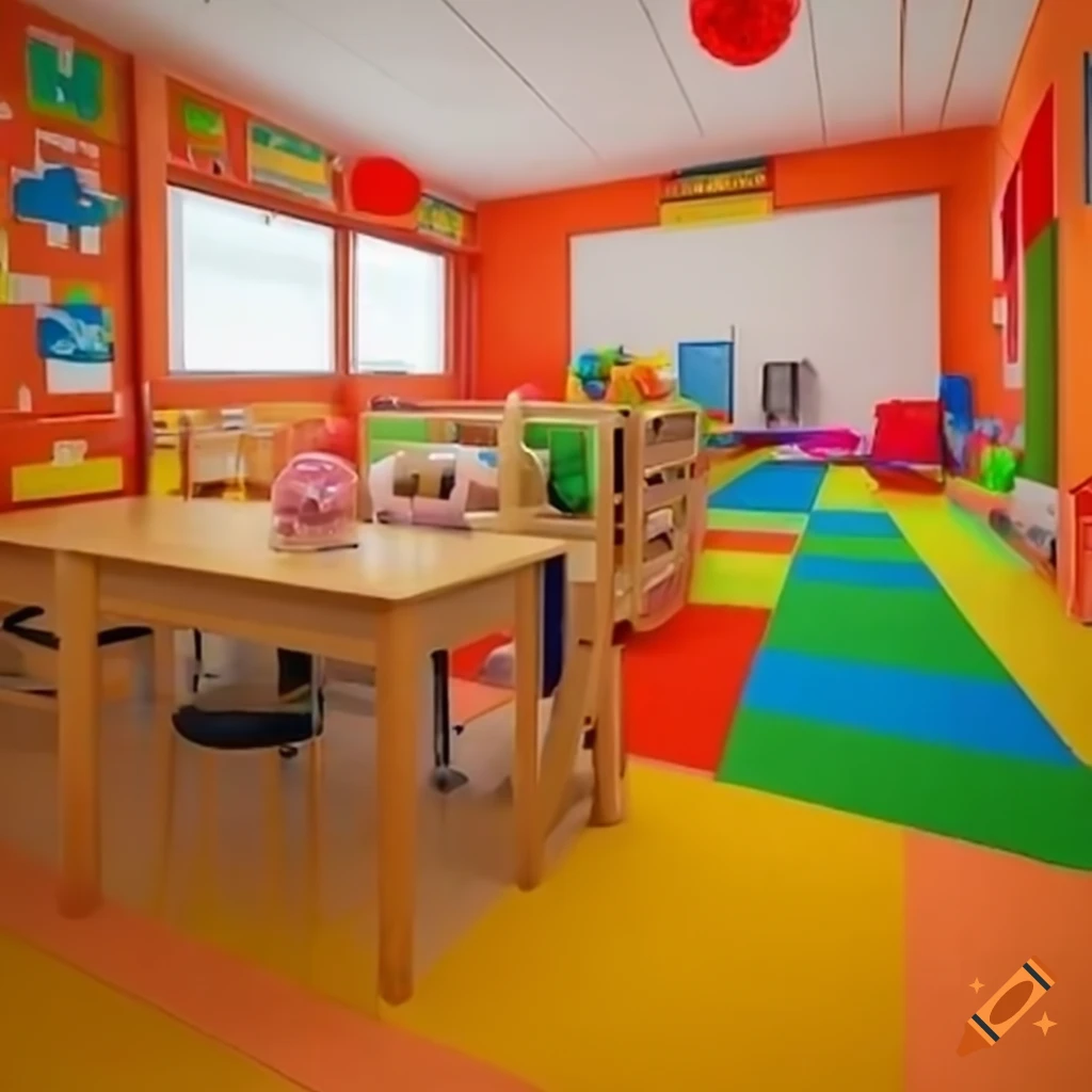 Classroom in a daycare center on Craiyon