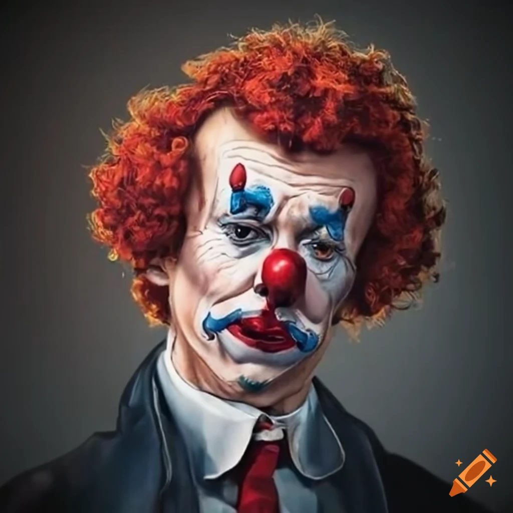 Ulf Kristersson portrayed as a sad clown