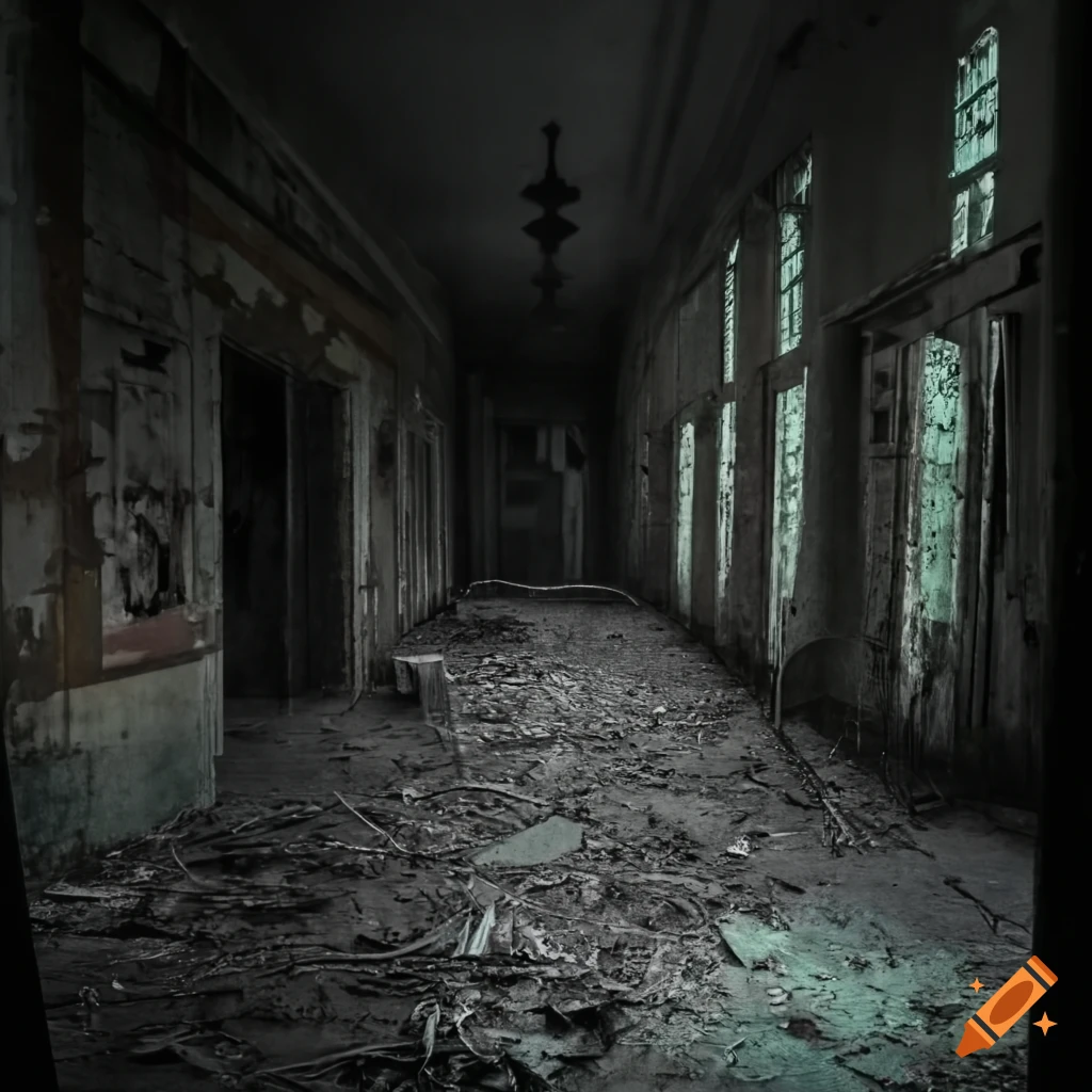 image of an old abandoned asylum for an album cover