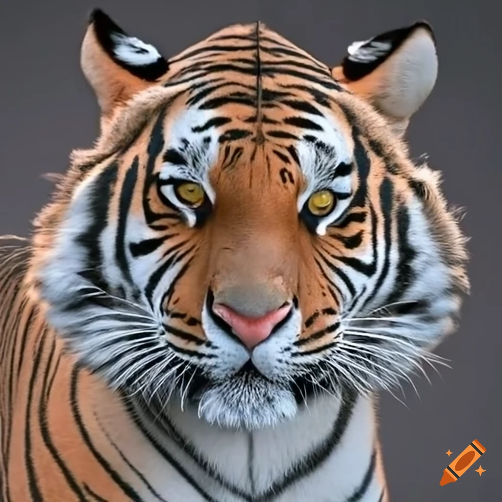 Close-up of a tiger on Craiyon