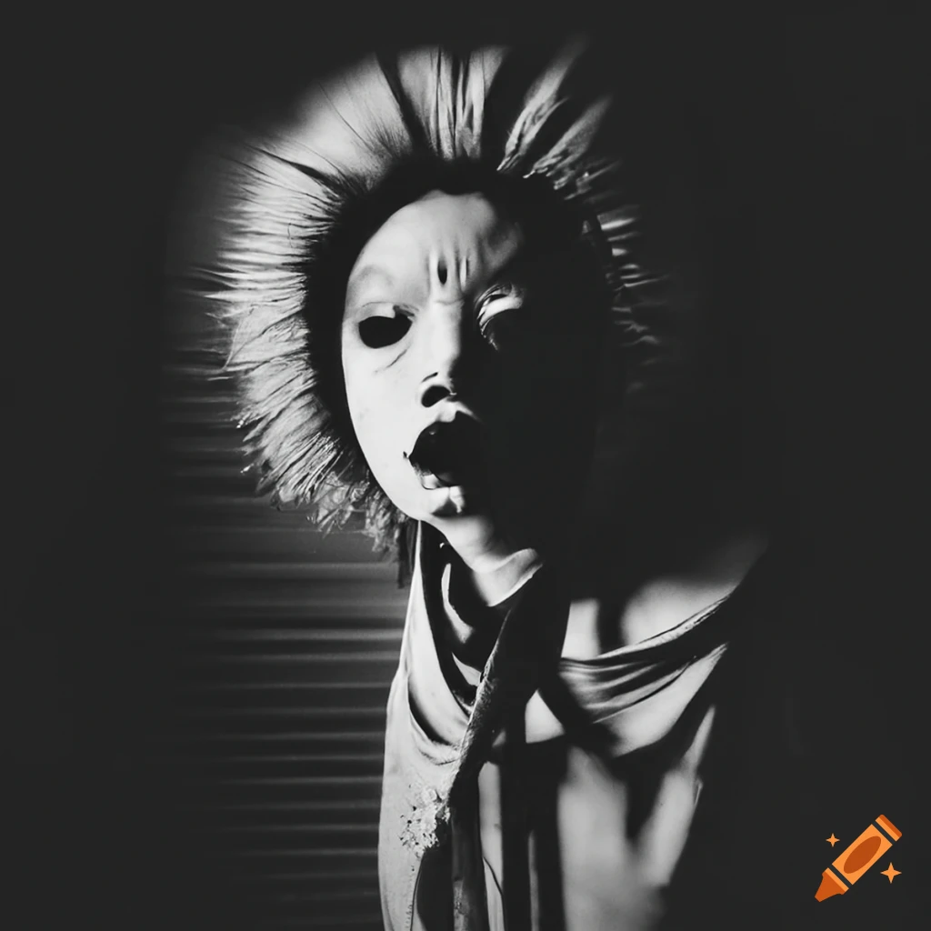 Disturbing Black And White Music Album Cover On Craiyon