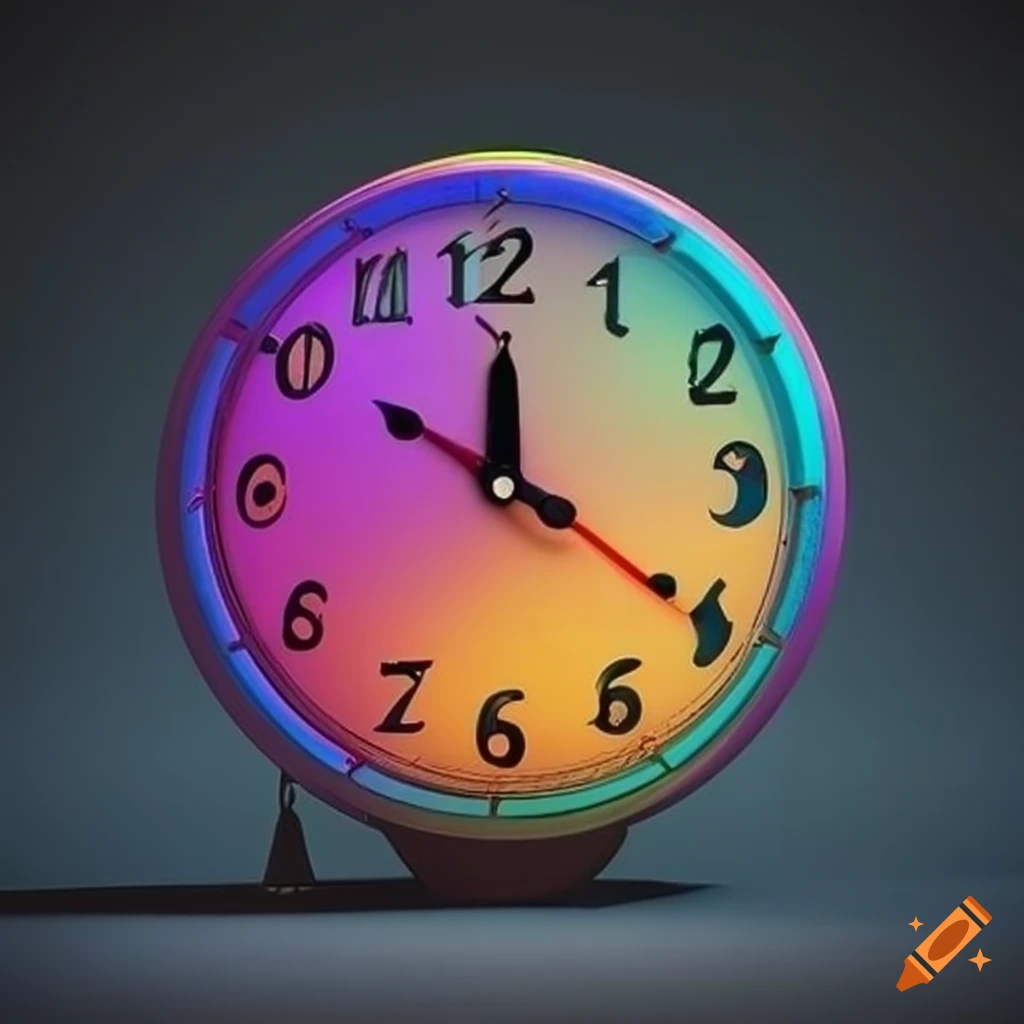 Colorful And Unique Clock Design On Craiyon