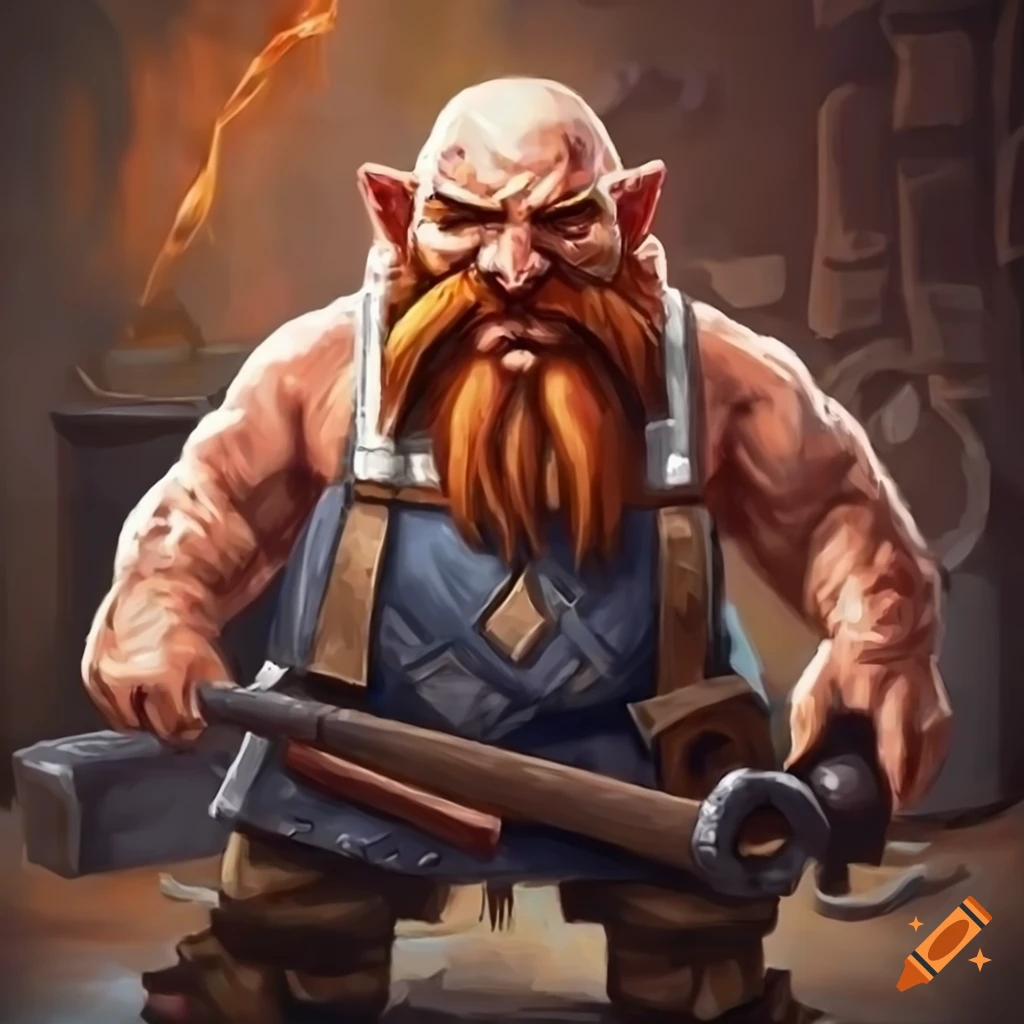 image of a dwarf blacksmith