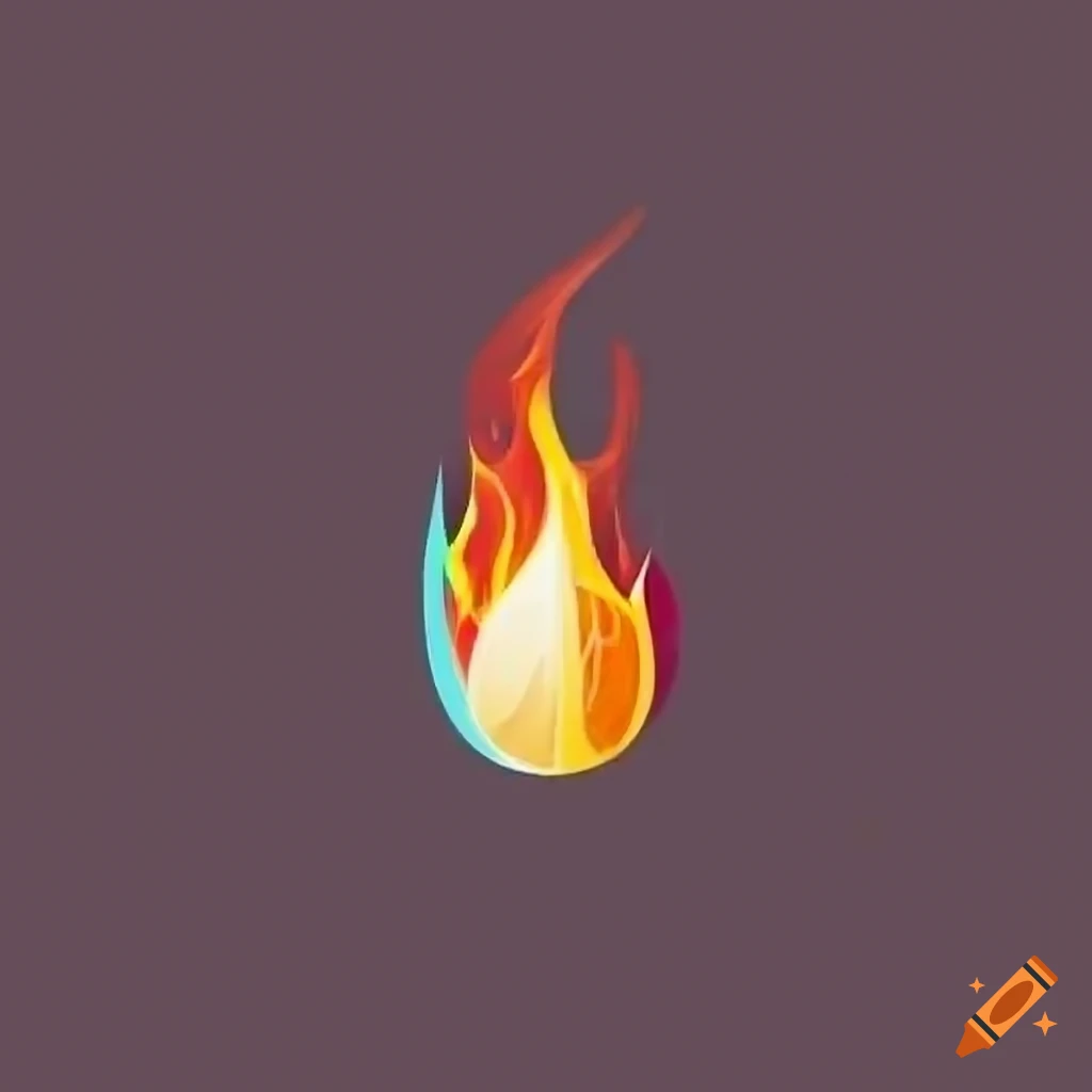 minimalist flame logo