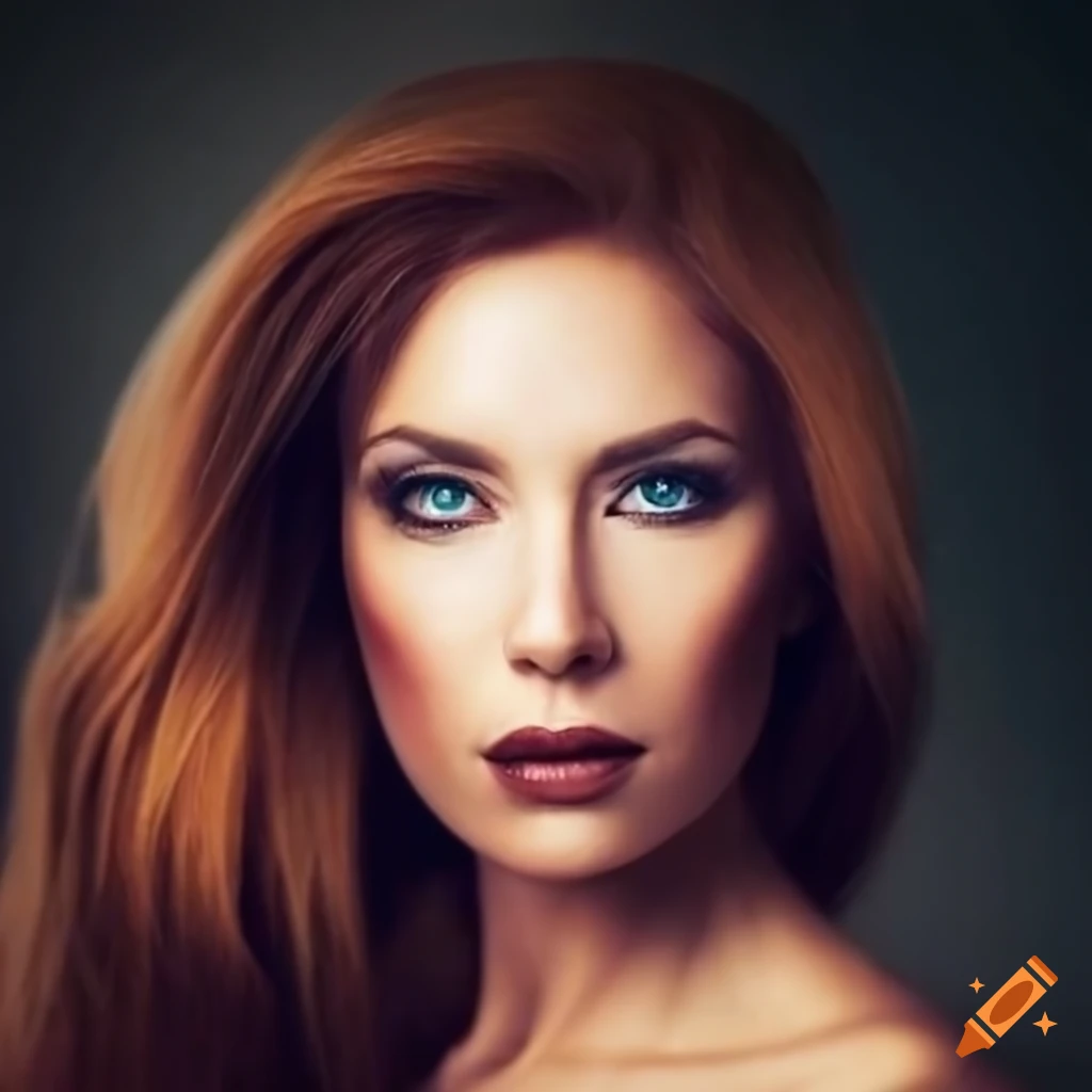 close-up glamour portrait of Darya Folsom
