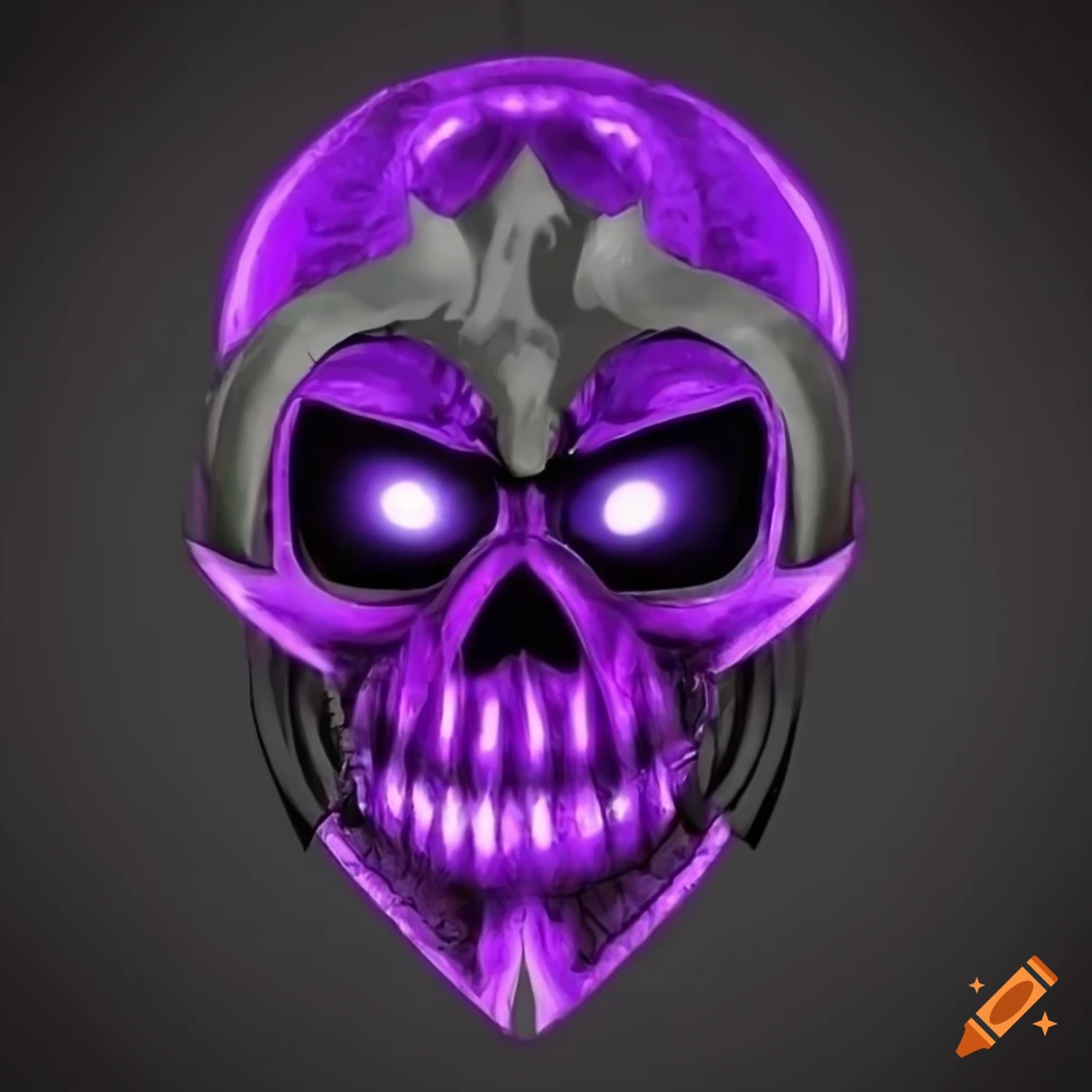 dark knight with glowing purple accents