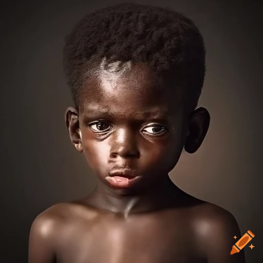 photo of a young boy looking sad on a farm