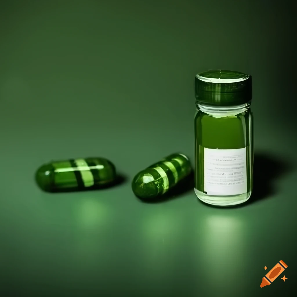 Chlorella capsules from life nutrition supplements on Craiyon