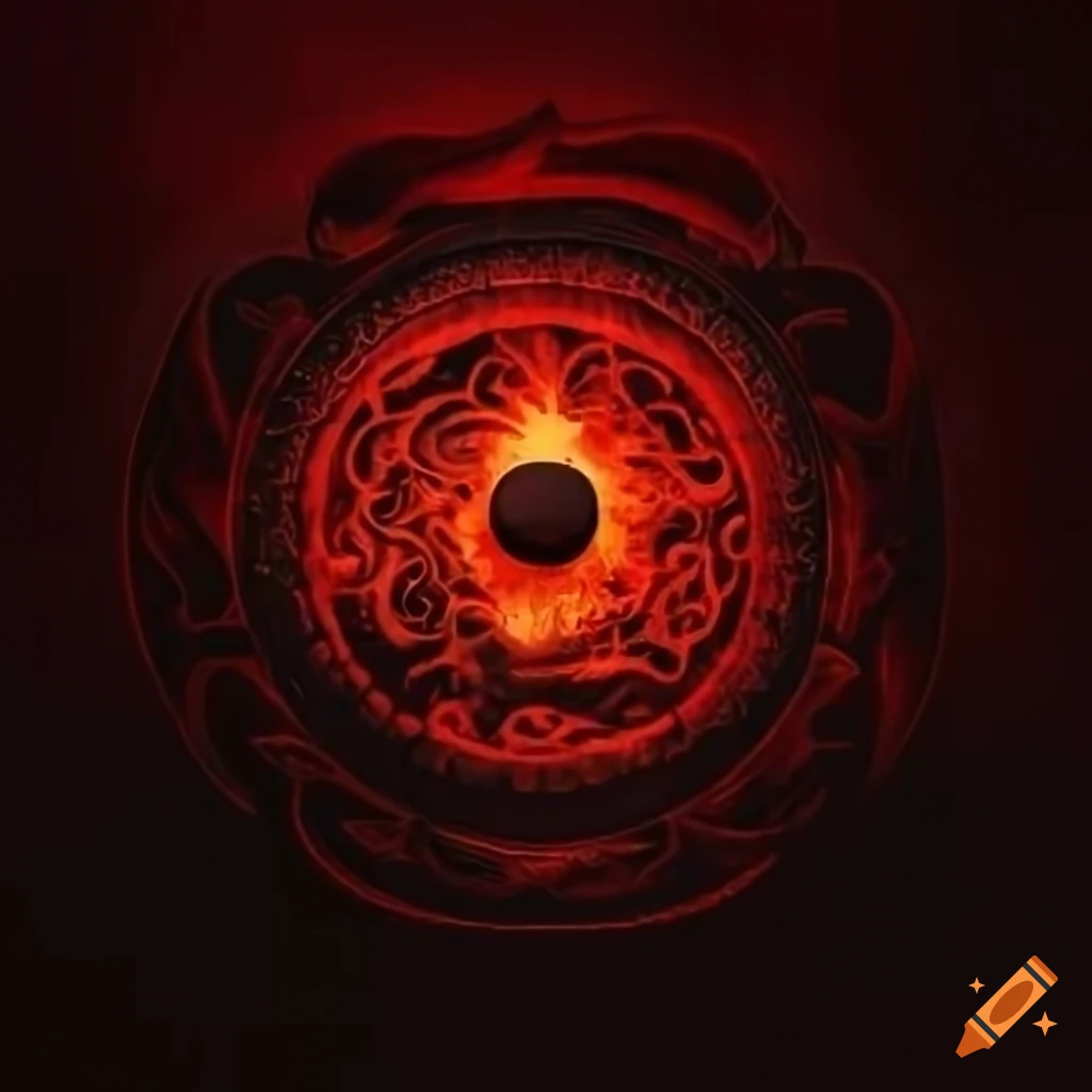 red and orange esoteric symbol of purging fire