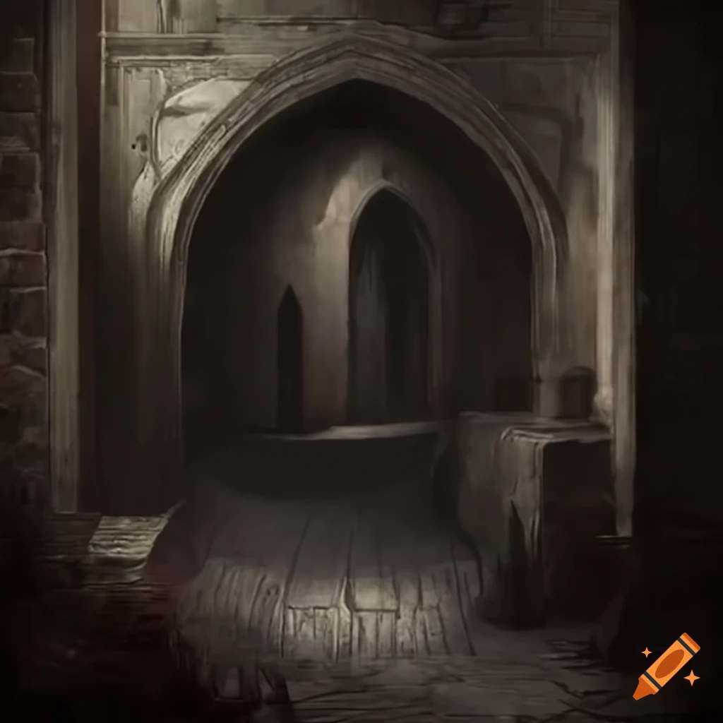 haunting walls in a gothic-inspired video game