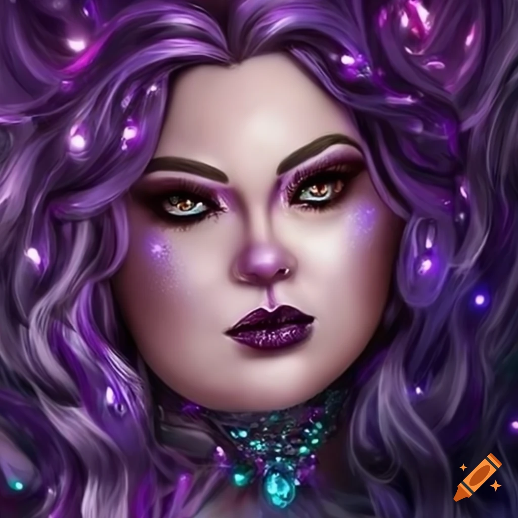 image of a plus size crystal goddess