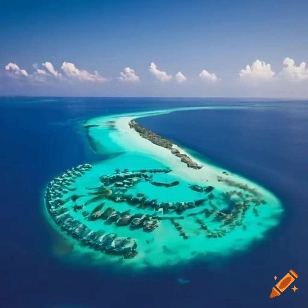 Tropical paradise of maldives on Craiyon