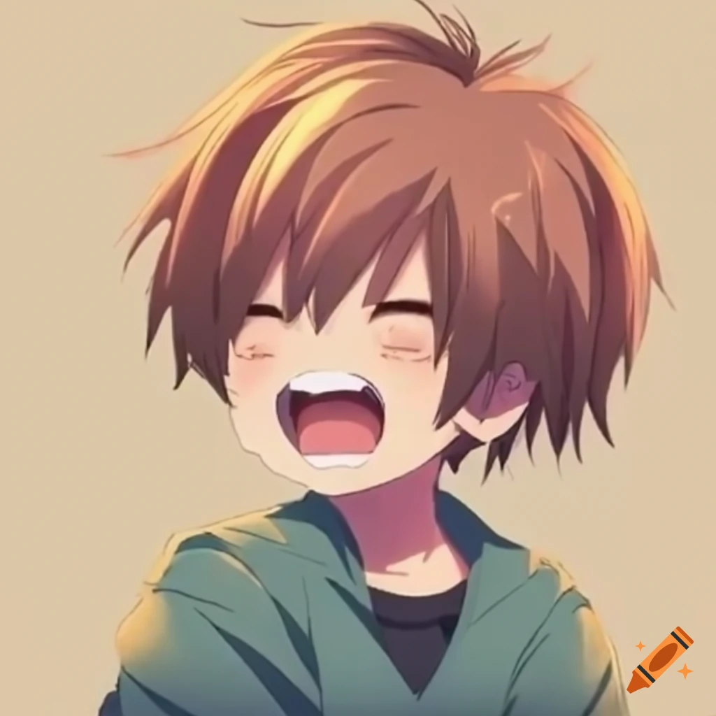 Anime kid with a unique and unpredictable laughter on Craiyon
