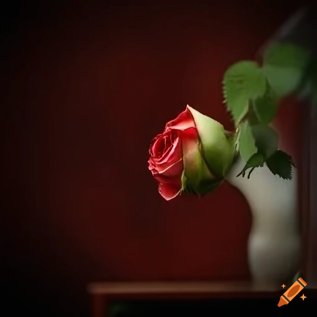 rose in a vase
