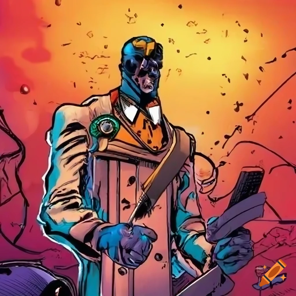 mysterious comic cover with security equipment theft theme