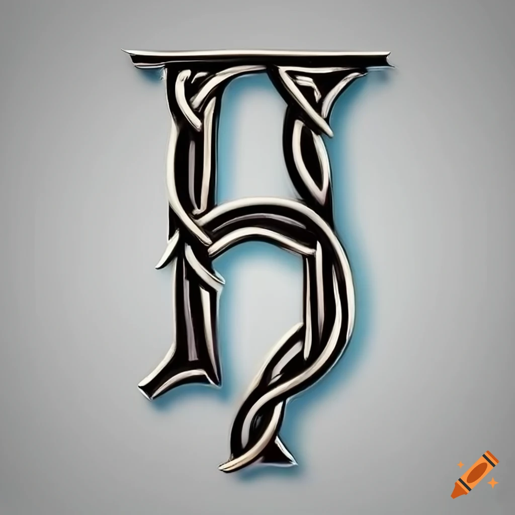 Celtic knot style letter H