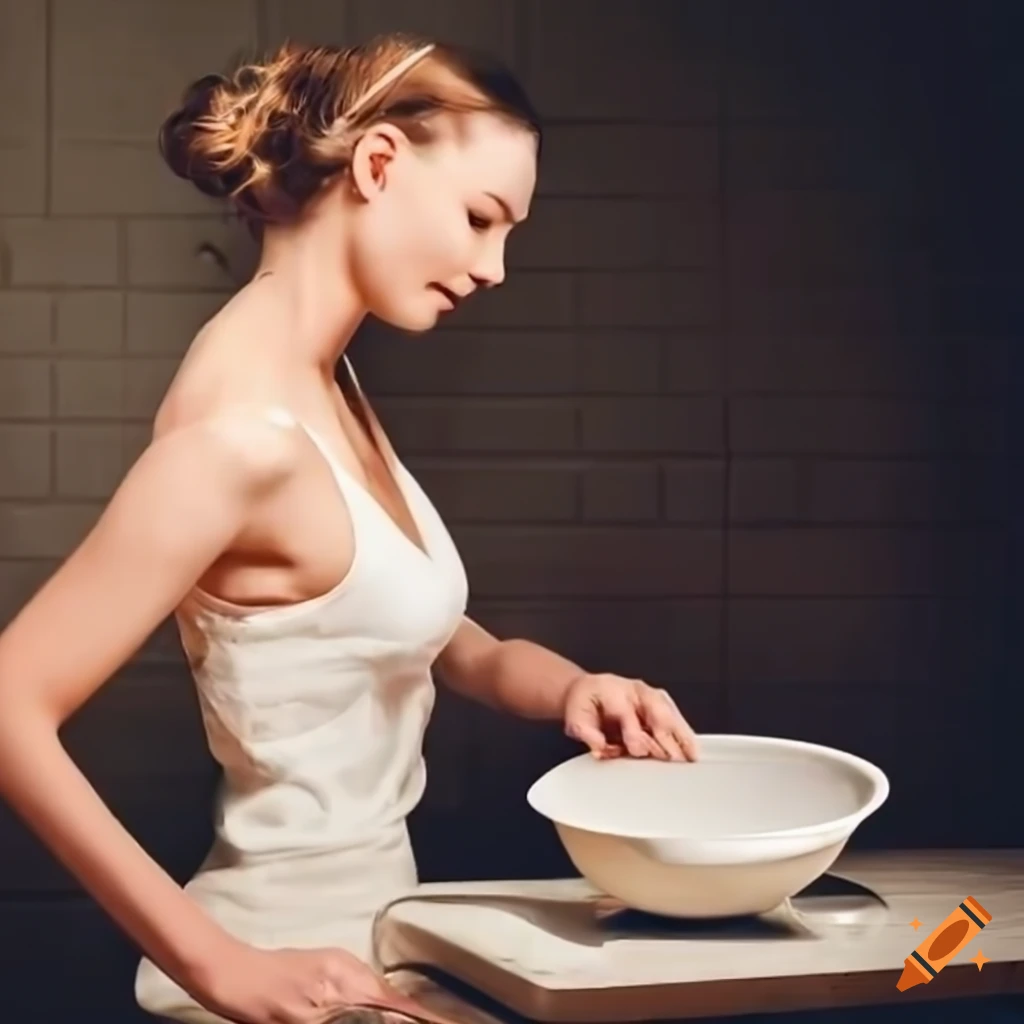 woman washing dishes in the kitchen