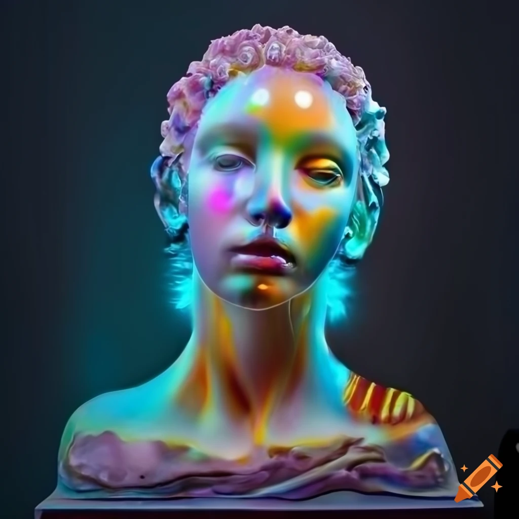 Intricate marble figures with cinematic lighting