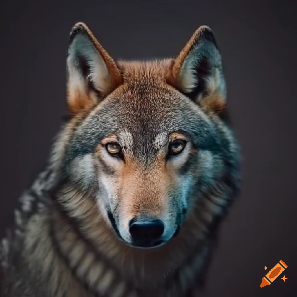 picture of a strong wolf