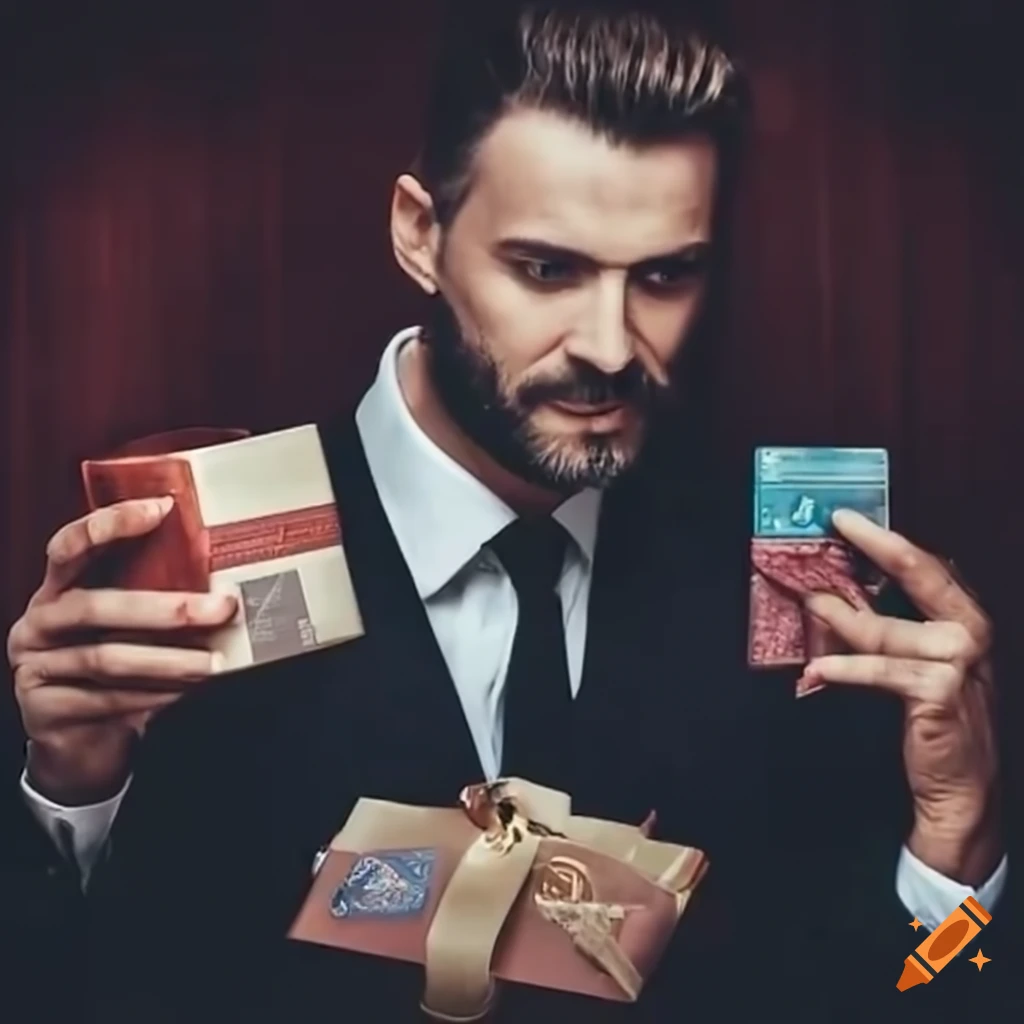 image of a gentleman distributing gifts and money