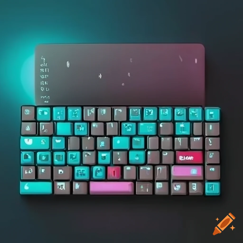 Keyboard made of software code blocks