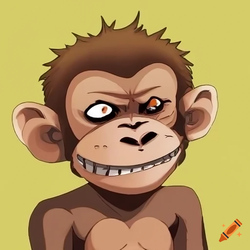 Cute anime monkey as profile picture on Craiyon