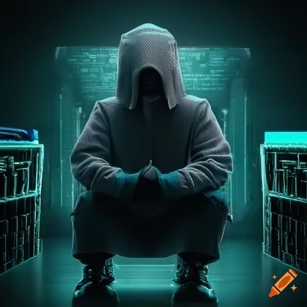 Bild eines typischen Hackers und Security-Mensch