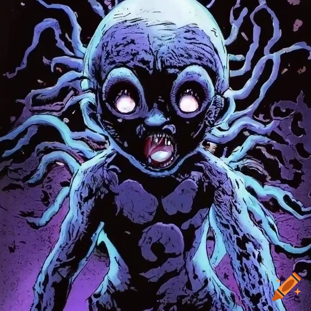colorful manga artwork of a strange creature