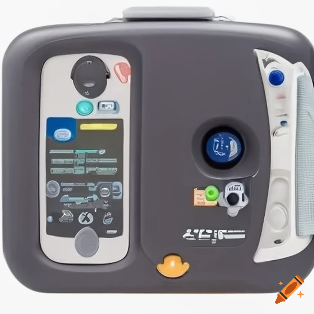 Gunmetal defibrillator for home use on Craiyon