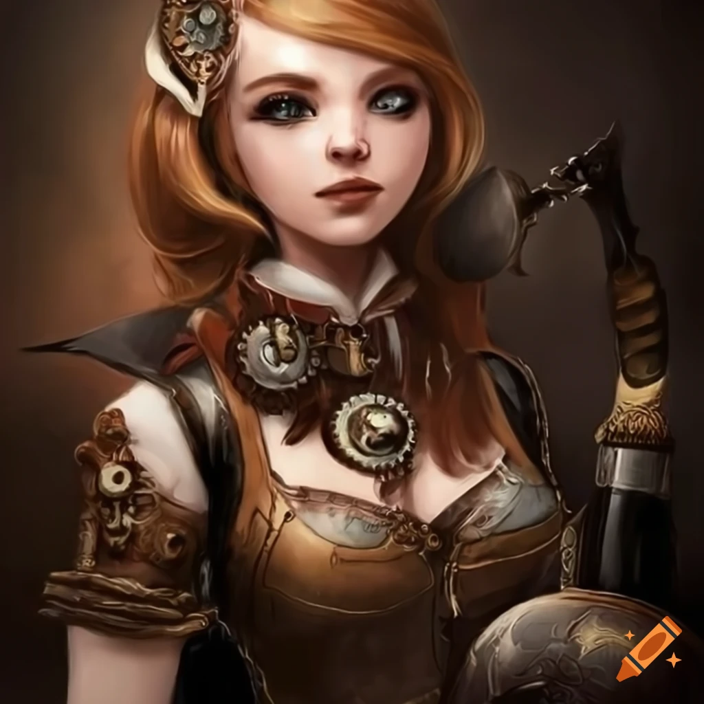 image of a steampunk girl