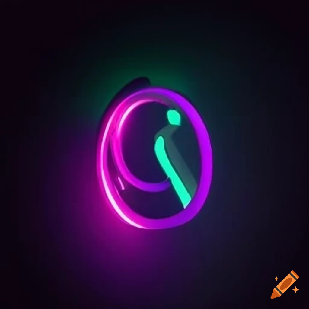 green and purple lit band logo