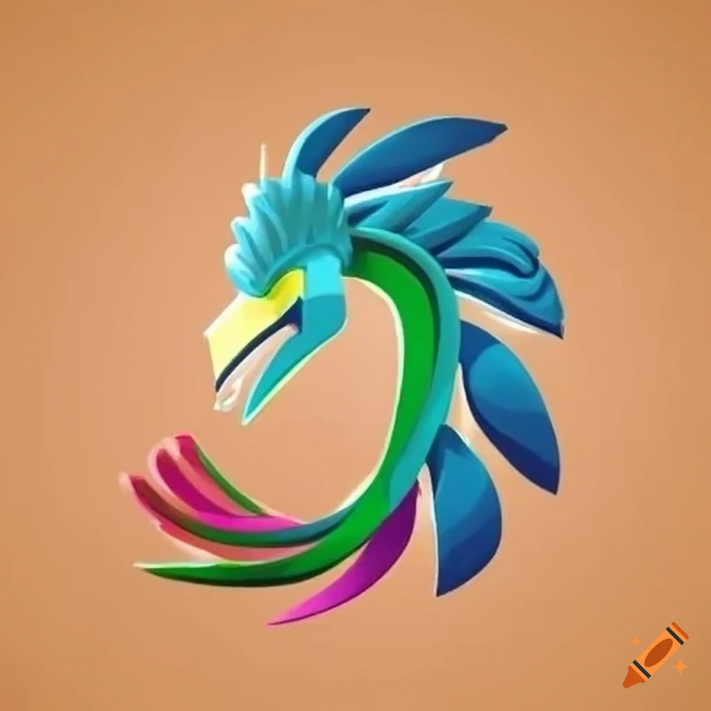 logo of a quetzalcoatl surrounding a microphone
