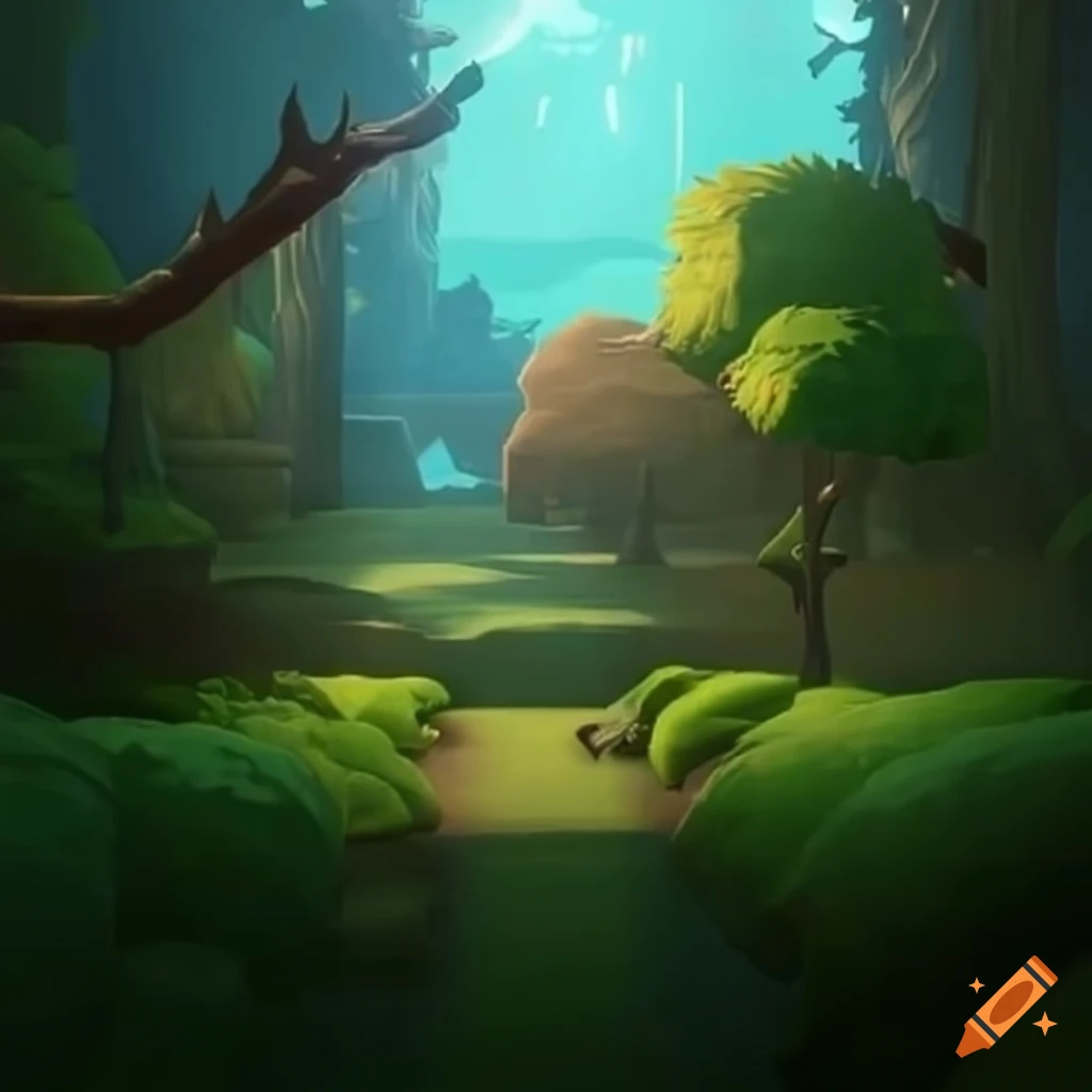 Minimalist Depiction Of A Garden In Zelda Game minimalist-depiction-of-a-garden-in-zelda-game