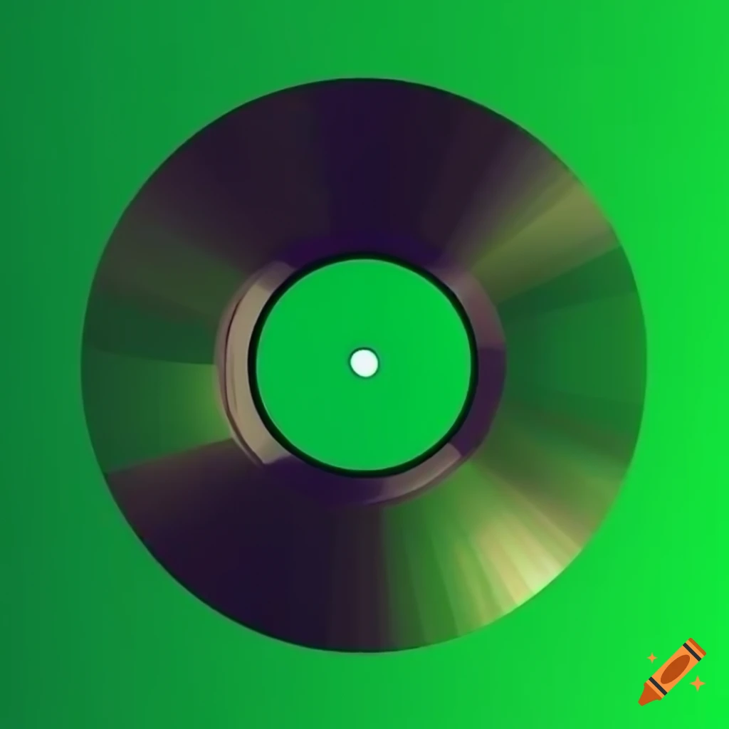 Vinyl Record on a Green Screen. 3d illustration 6066994 Stock