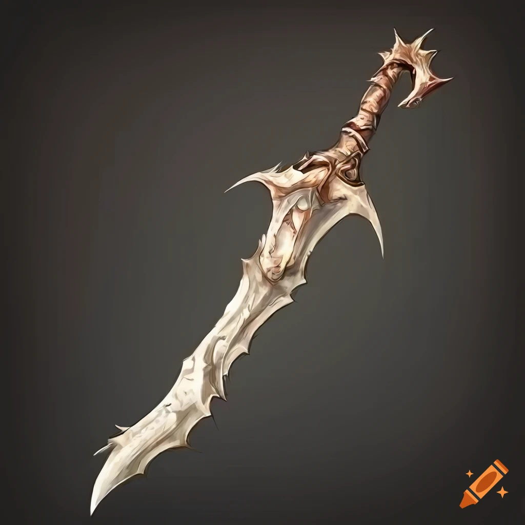 Concept art of a dragon bone sword