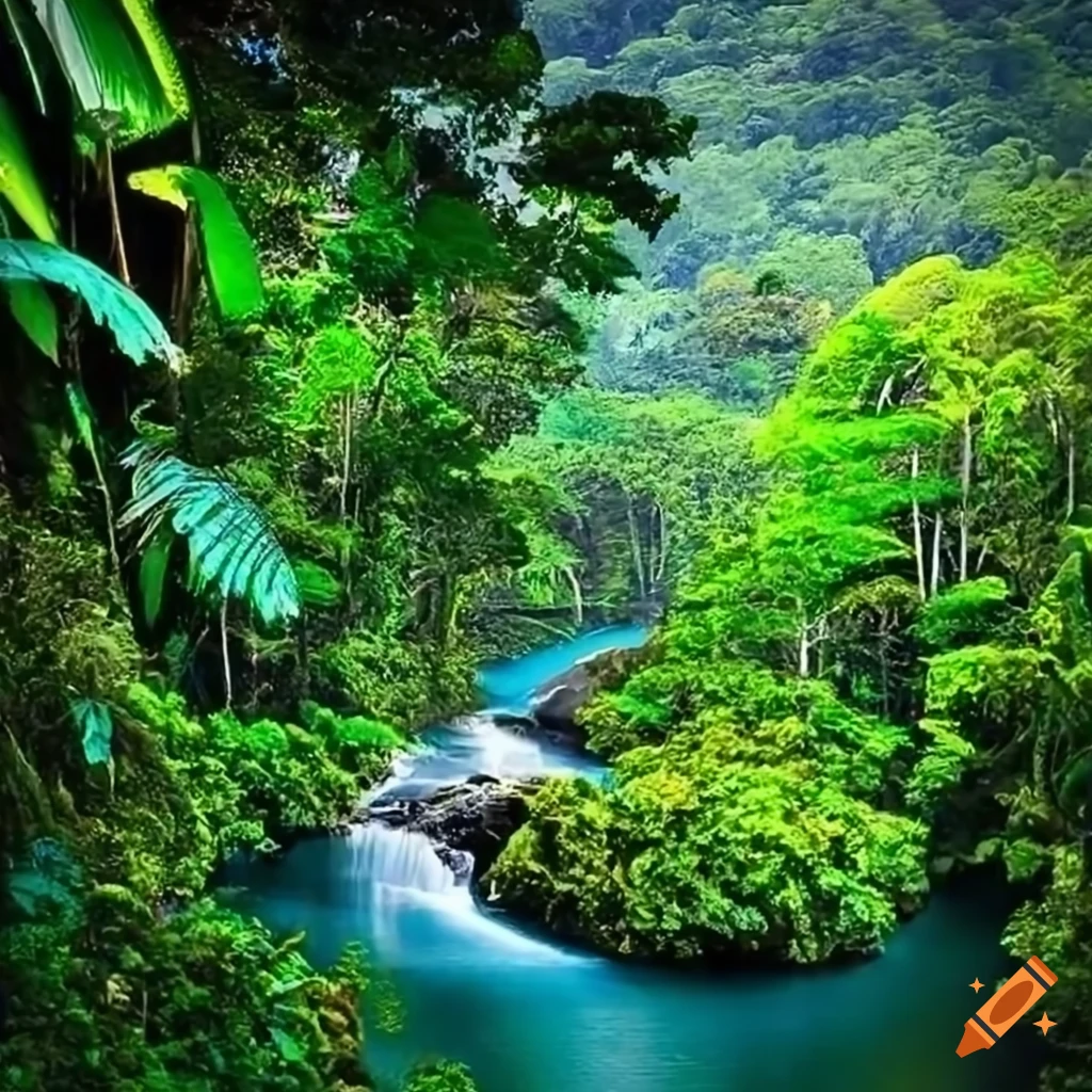 View Of The Amazon Rainforest On Craiyon