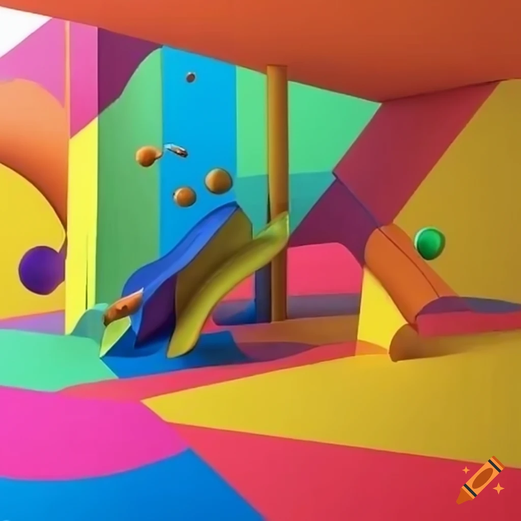 colorful and surreal playground