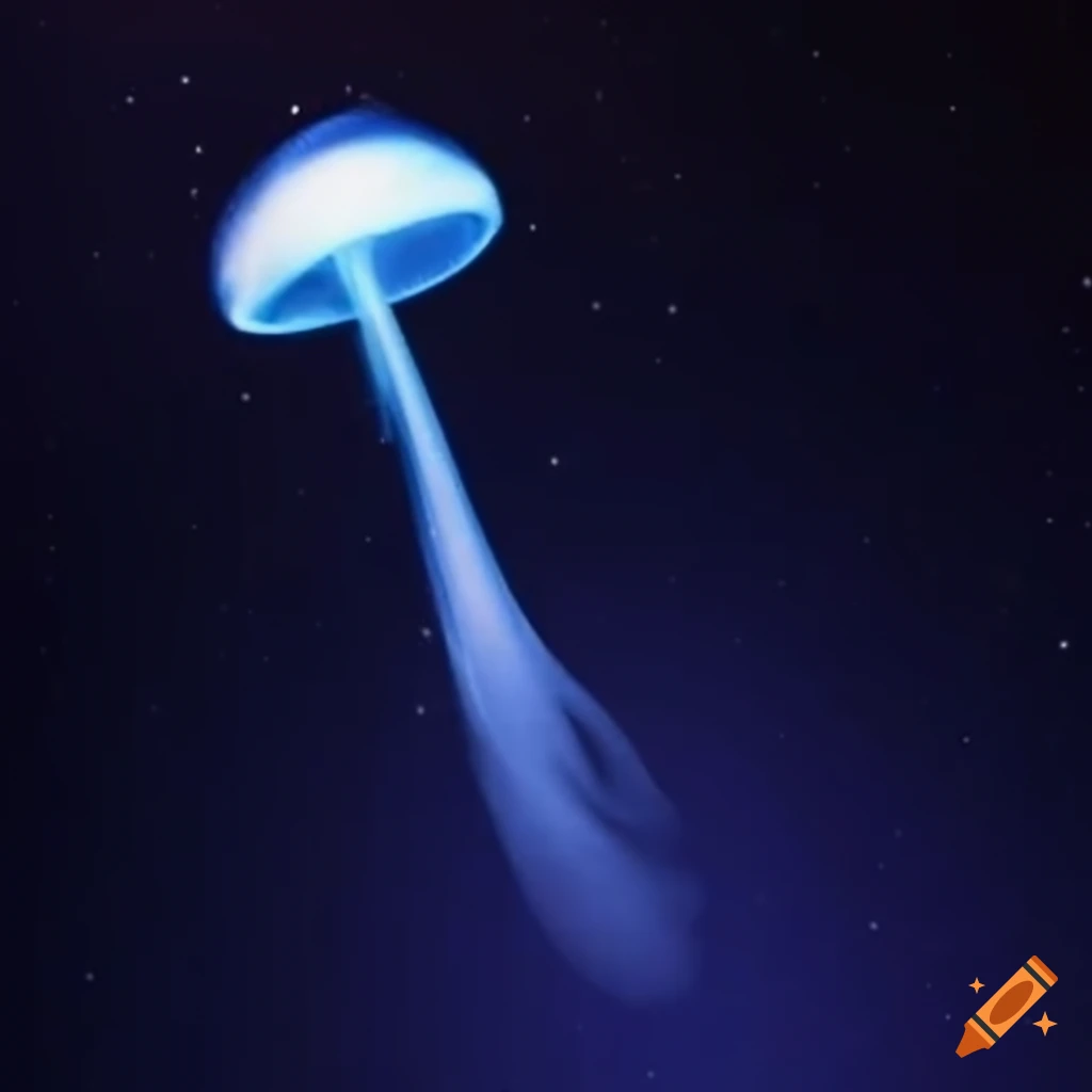 artistic depiction of a mushroom comet in space