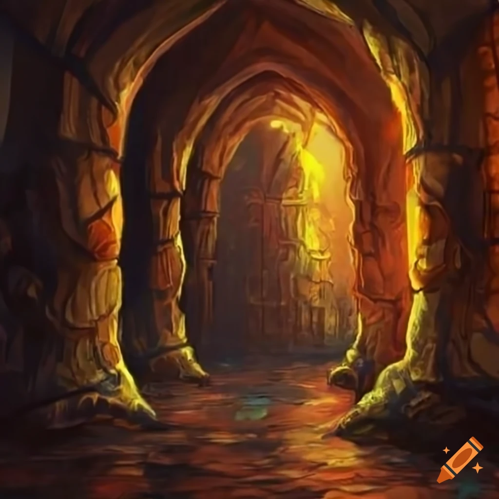 image of an ancient golden dungeon