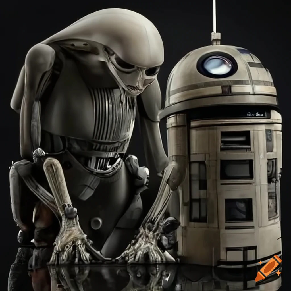 Star Wars alien and droid