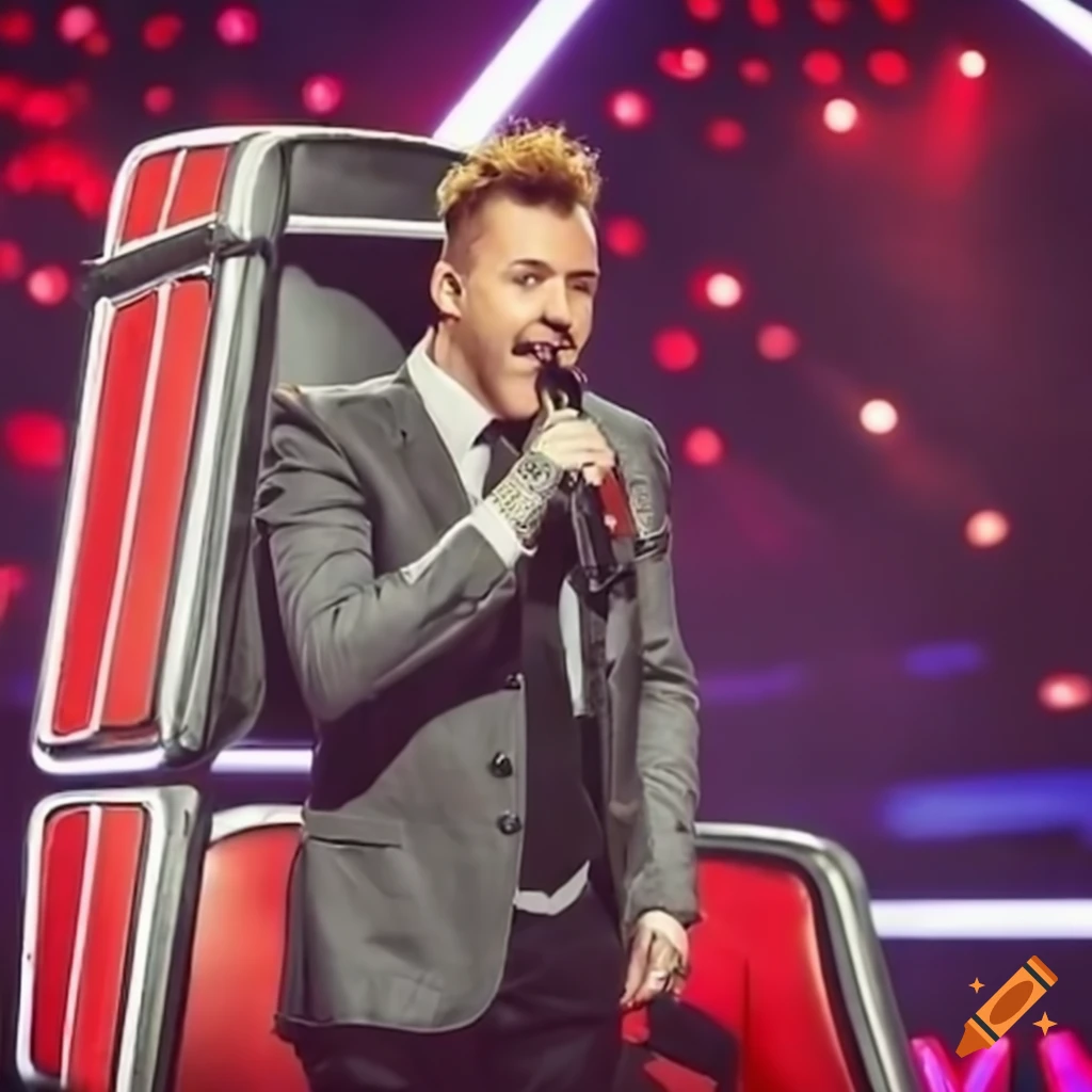Danny jones as a the voice uk coach on Craiyon