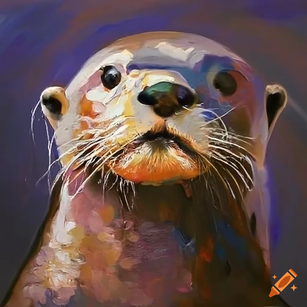 otter scientist illustration