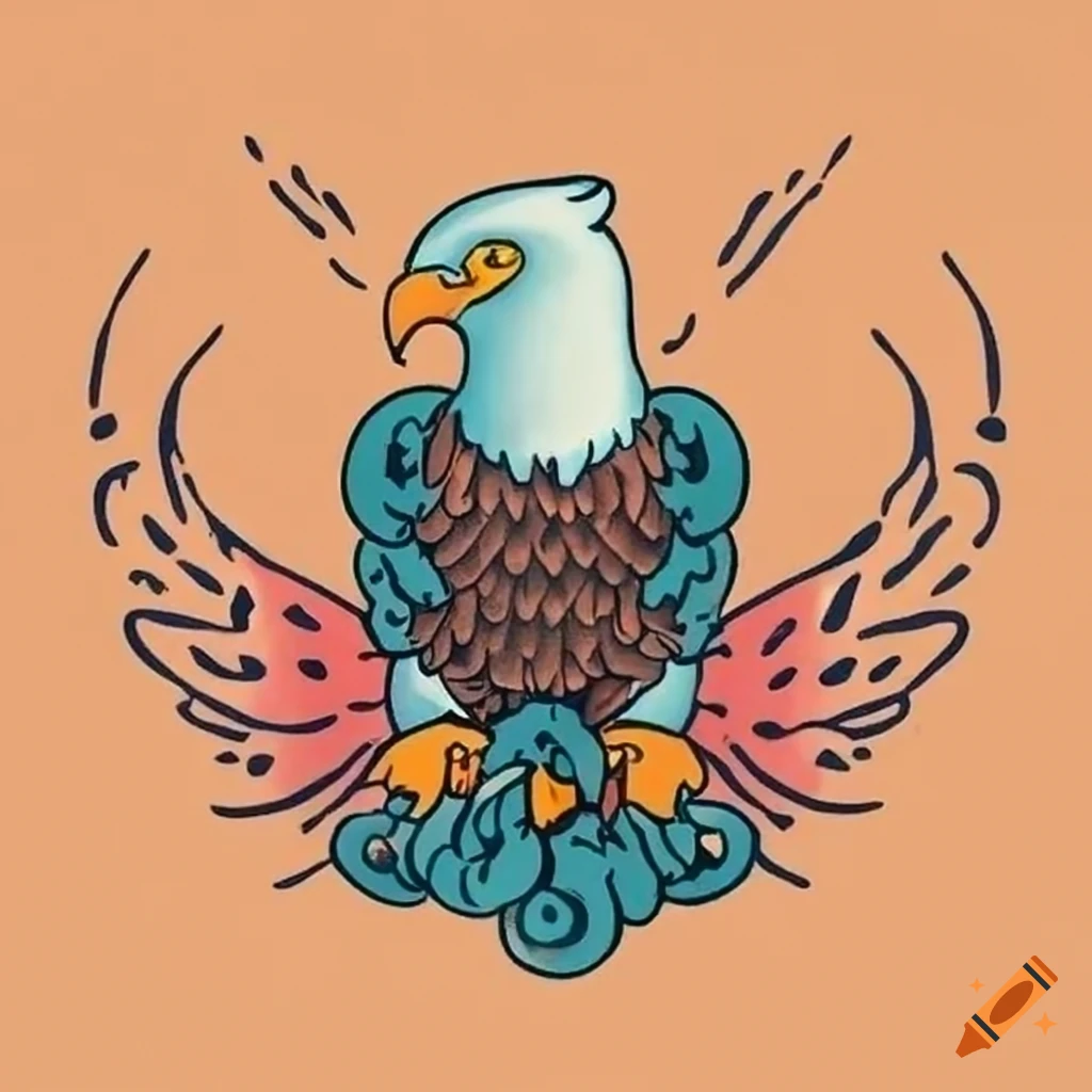 Traditional Tattoo With Banner Of An American Eagle Royalty Free SVG,  Cliparts, Vectors, and Stock Illustration. Image 146071457.